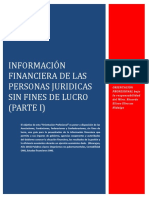 Información Financiera de Las Personas Jurídicas Sin Fines de Lucro