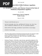 Thomas Leslie Holcomb v. A.I. Murphy, Warden, and Attorney General of the State of Oklahoma, 701 F.2d 1307, 10th Cir. (1983)