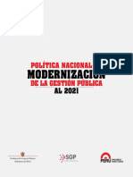 Politica Nacional de Modernizacion de La Gestión Pública PDF