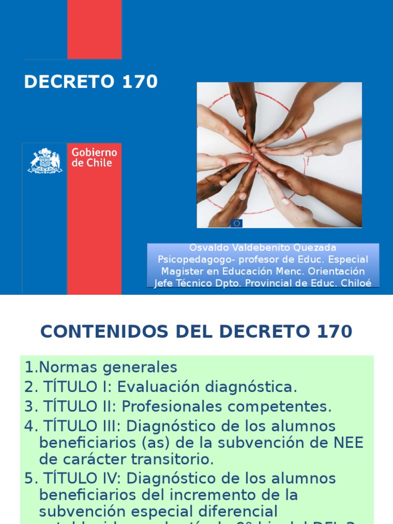 Análisis del Decreto 170 en Educación Especial | PDF | Educación ...
