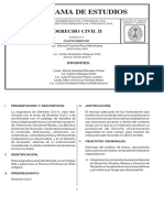 Programa de Derecho Civil II