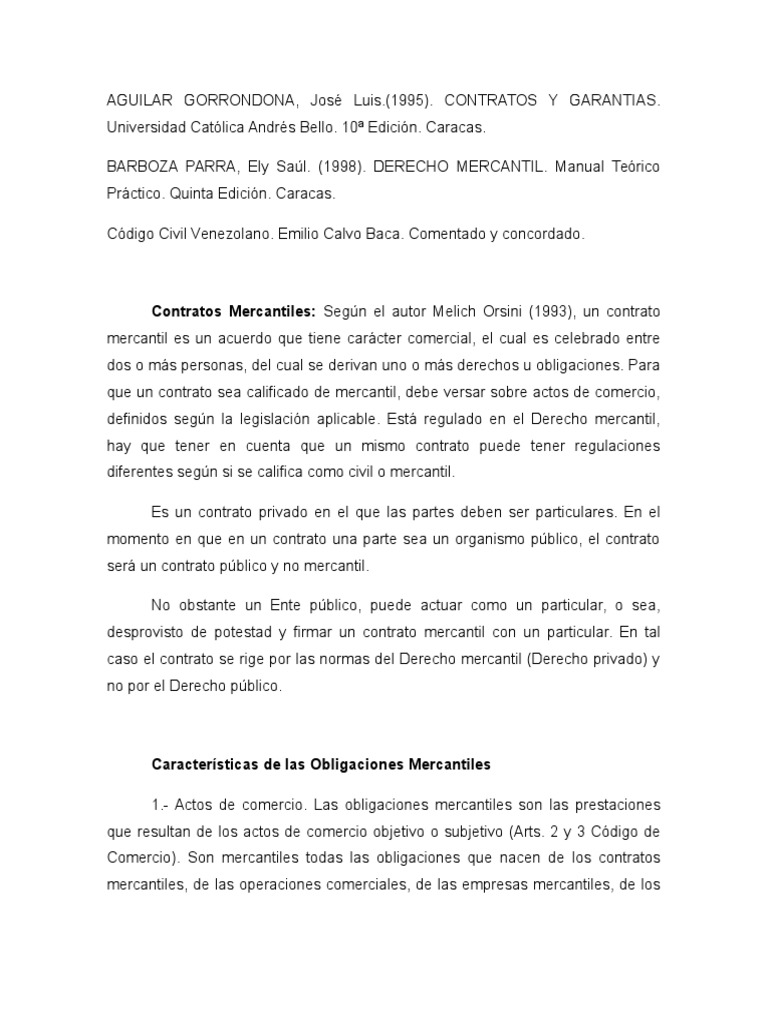 Contrato Mercantil Pagos Suministro (Economía)