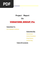 Project Report On Vodafone