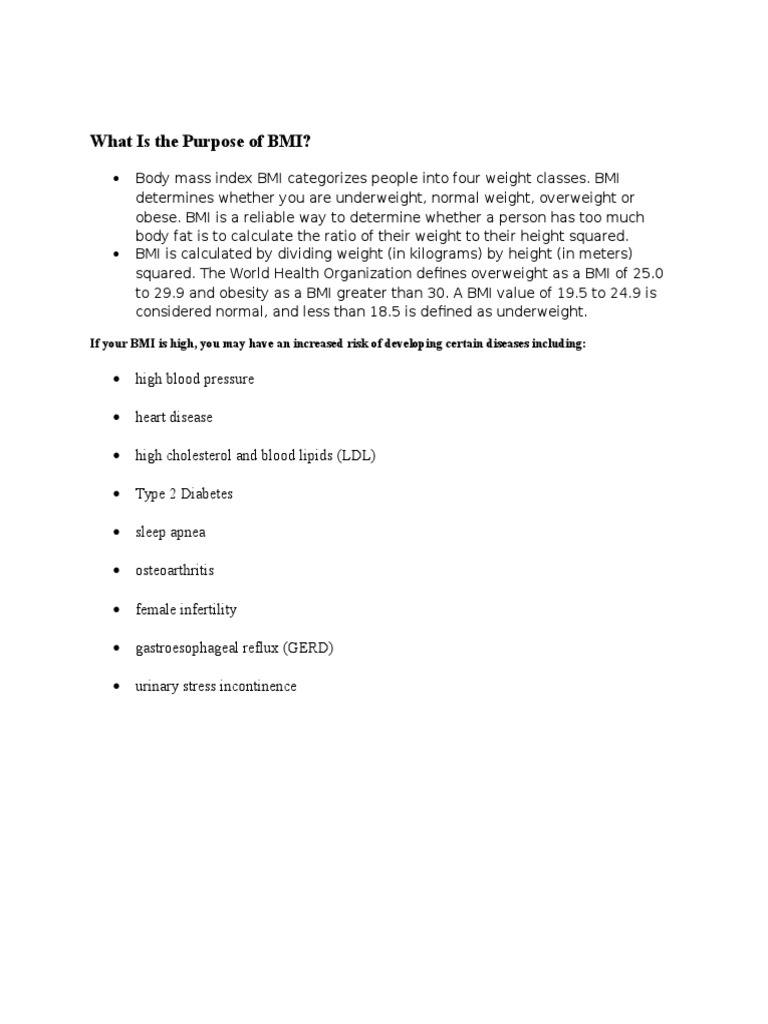 Understanding BMI and Its Health Impacts | PDF
