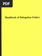 Handbook of Delegation Orders, Form #09.033