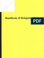 Handbook of Delegation Orders, Form #09.033