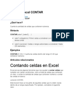 Función Excel CONTAR