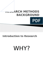 Research Methods Background