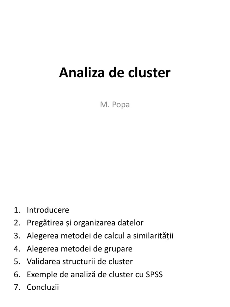 14 Analiza de Cluster | PDF