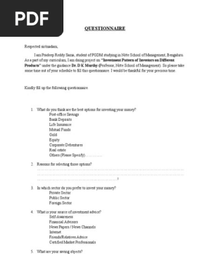 Questionnaire