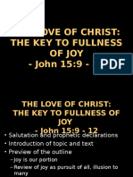 The Love of Christ: The Key To Fullness of Joy
