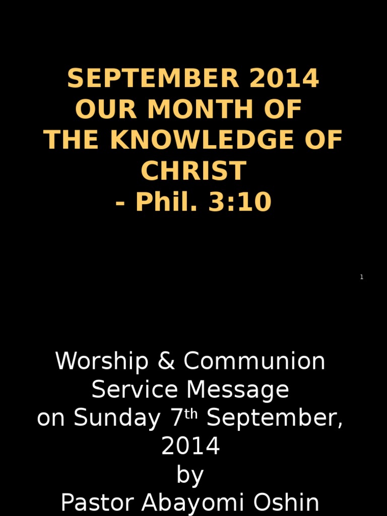 Knowledge of Christ PT 1 | PDF | Jesus | Religious Belief And Doctrine