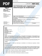 NBR 9205 - Cal Hidratada para Argamassas - Estabilidade