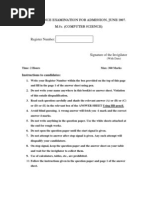 Download Msc Entrance Examination Question Paper by KAVIARASUD SN31778112 doc pdf