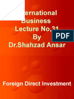 International Business Lecture No, 31 by DR - Shahzad Ansar
