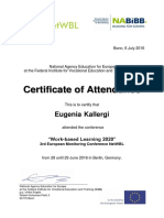 Certificate Eugenia Kallergi
