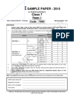 FIITJEE SAMPLE PAPER FOR CLASS 7 STUDENTS