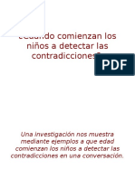 ¿Cuándo comienzan los niños a detectar las contradicciones?