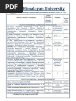 Himalayan University - Fees Structure - HU SITE