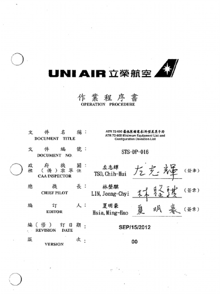ATR 72-600 Minimum Equipment List | PDF | Instrument Flight Rules | Cockpit