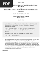 UNITED STATES of America, Plaintiff-Appellee/Cross-Appellant, v. Rene GONZALEZ-LERMA, Defendant-Appellant/Cross - Appellee