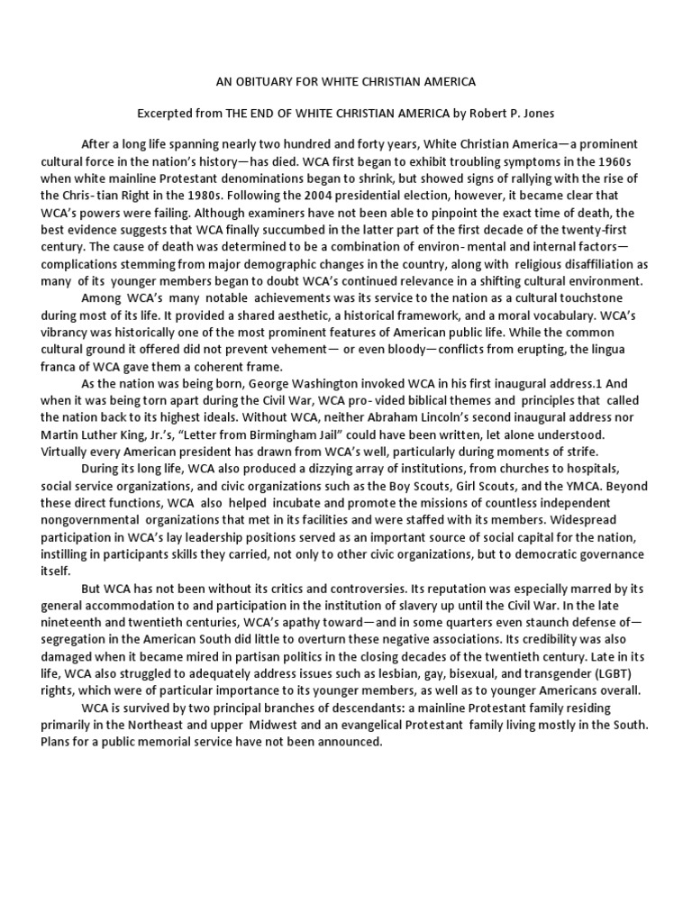 The End of White Christian America | PDF | Protestantism | The United ...
