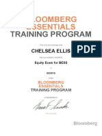 Chelsea Ellis Bloomberg Certification