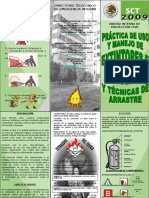 TRIPTICO-Practicas de Uso y Manejo de Extintores e Hidrantes y Tecnicas de Arrastre 2009