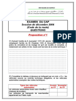 Examen de CAP (Réglementation) 