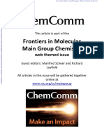 Frontiers in Molecular Main Group Chemistry: Web Themed Issue