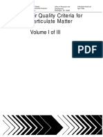 Air Quality Criteria for Particulate Matter-Volume I