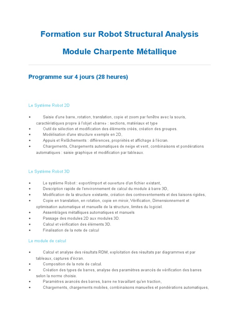 Formation Sur Robot Structural Analysis | PDF | Informatique | Domaines ...