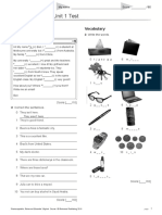 Unit 1 Test: Grammar Vocabulary