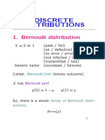 Discrete Distributions: 1. Bernoulli Distribution