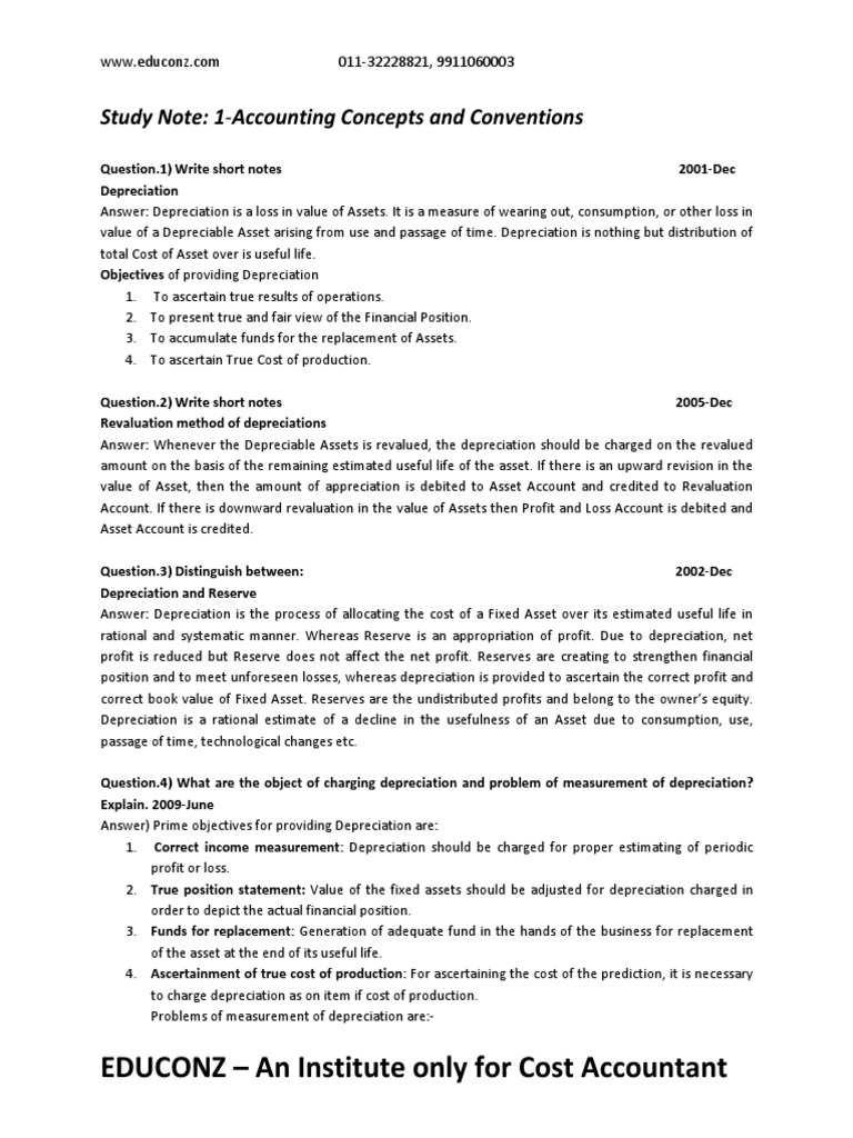EDUCONZ An Institute Only For Cost Accountant Study Note 1