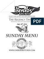 Sunday Menu - Regency