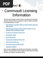 Commvault Licensing Information Summaries