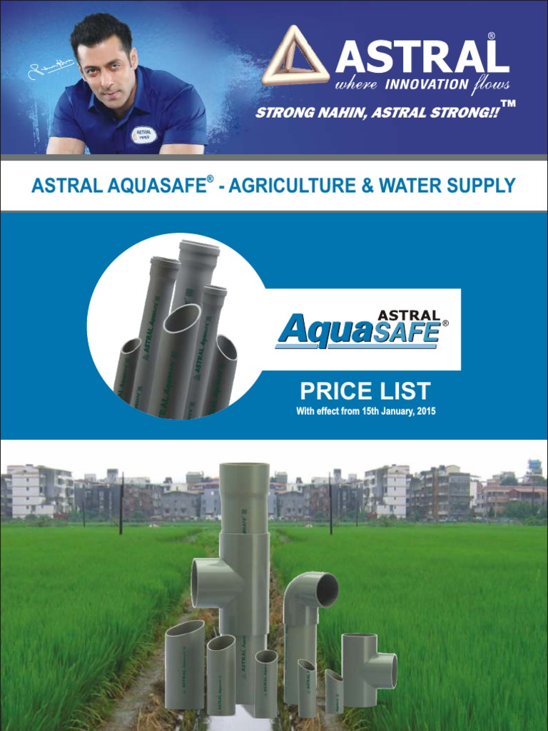 Astral PVC Pipes Price List PDF Manufactured Goods Materials