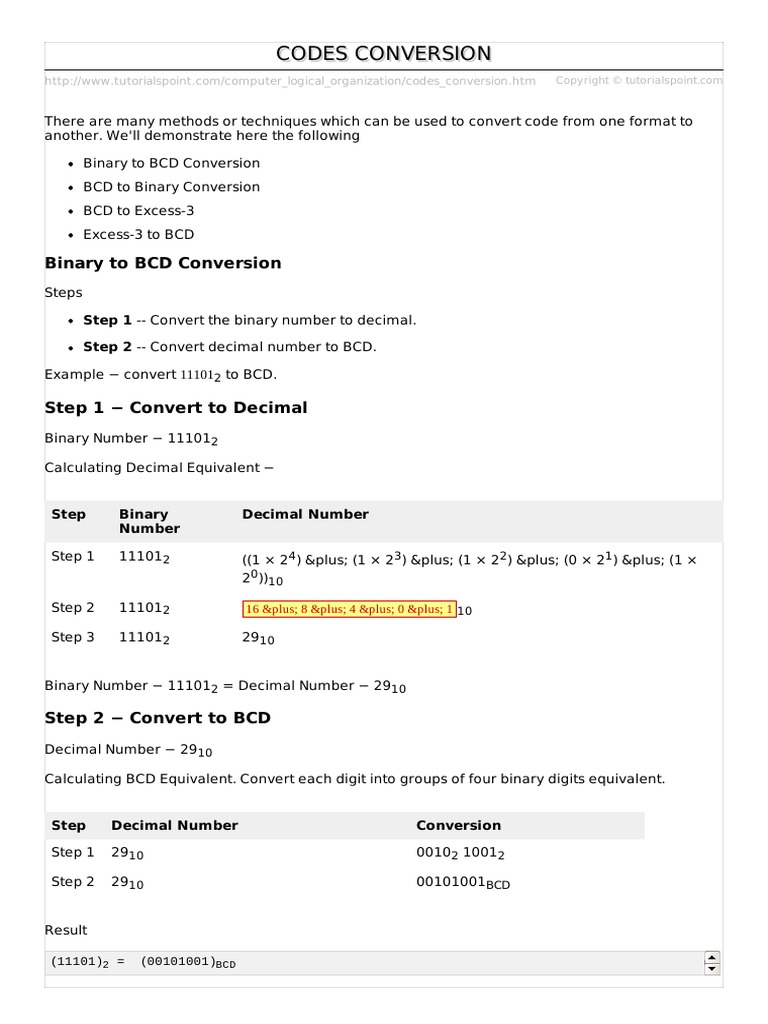 Codes Conversion PDF | PDF
