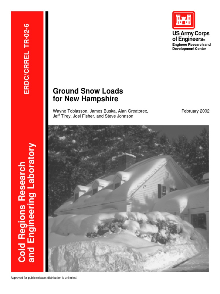 TR026, Ground Snow Loads for New Hampshire Snow United States