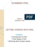 Beginning Perl: Written By: Abhishek G. Nair