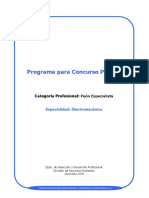 Programa para Concurso Público: Categoría Profesional