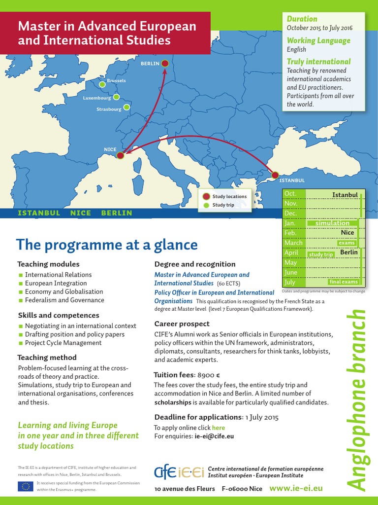 Master in Advanced European Studies | PDF