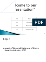 Financial Statement Analysys of Dhaka Bank Slide
