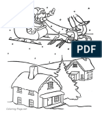 Christmas Coloring Pages - Santa and Sleigh PDF