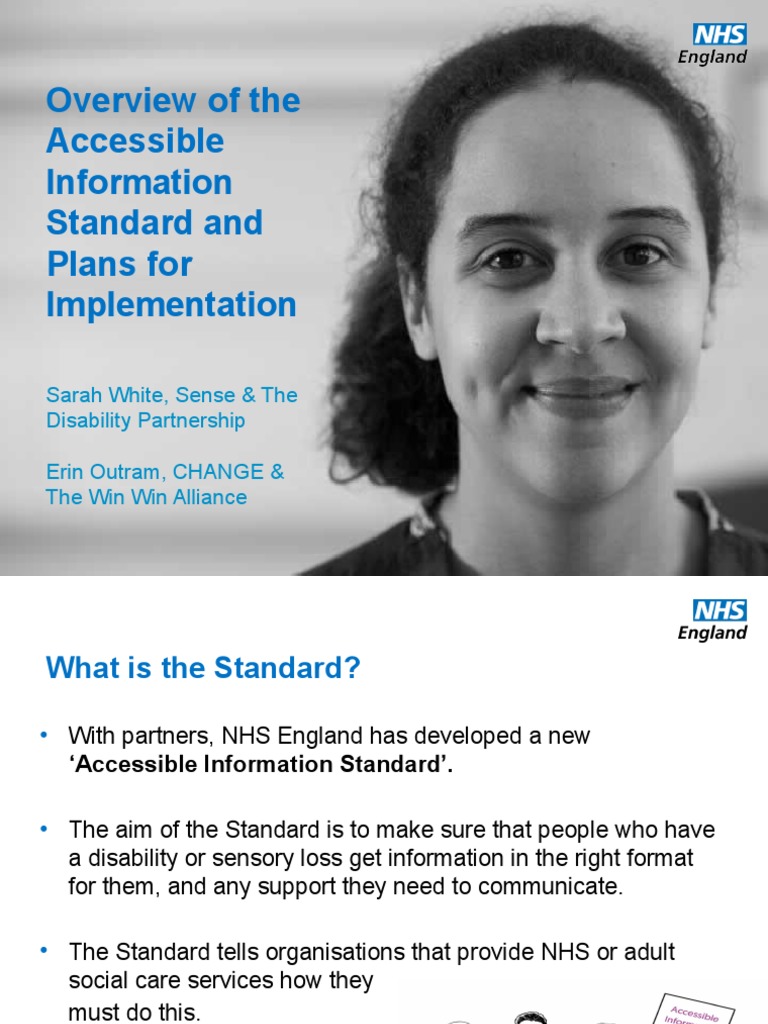 Accessible Information Standard PDF National Health Service Caregiver
