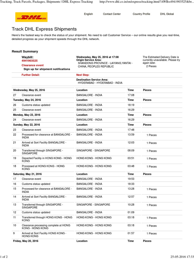 Tracking Track Parcels Packages Shipments Dhl Express Tracking Business