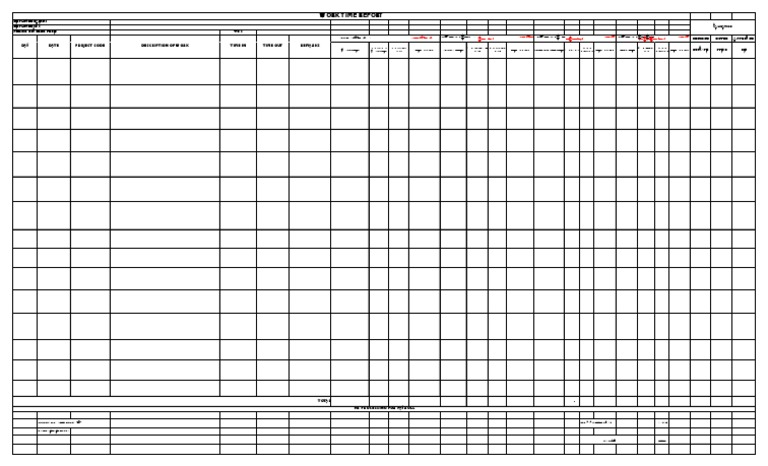 Employee Work Time Report Template | PDF