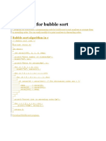 C Program For Bubble Sort