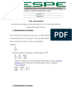 Racionaizacion de Monomios, Polionomios y Trinomios